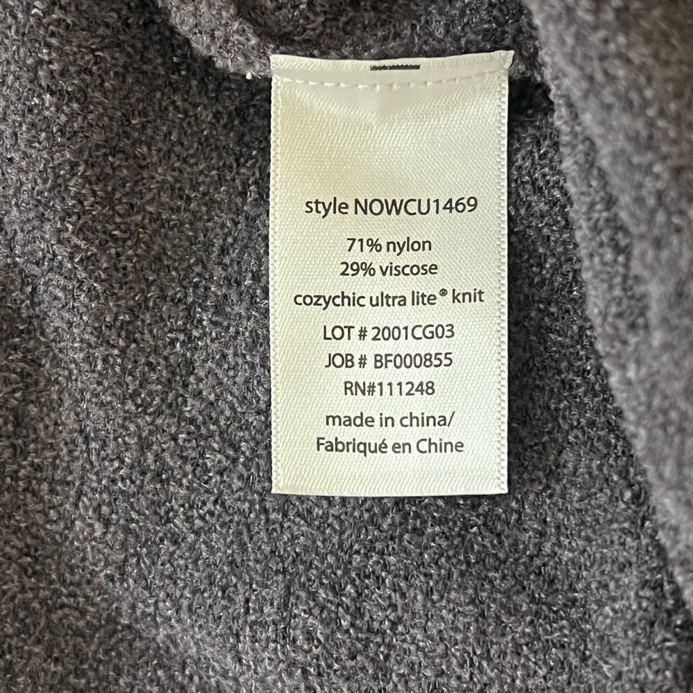 Barefoot Dreams | Cozychic Ultralite gray tie lounge robe cardigan size … - Picture 13 of 15